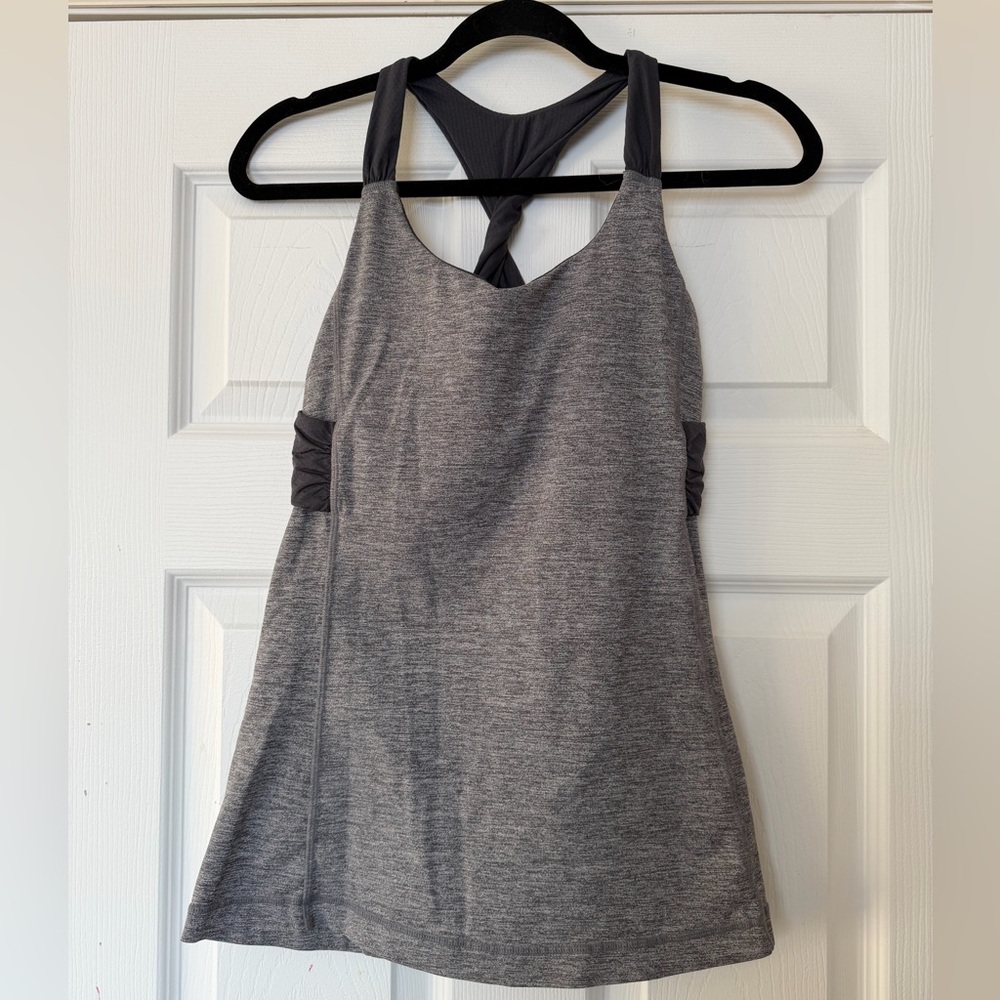 🍋 Lululemon Spin Me Tank Top in Heathered Coal Grey